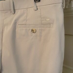 Peter Millar Crown Sport Shorts With Subtle Tan Stripe Sz 36 NWOT